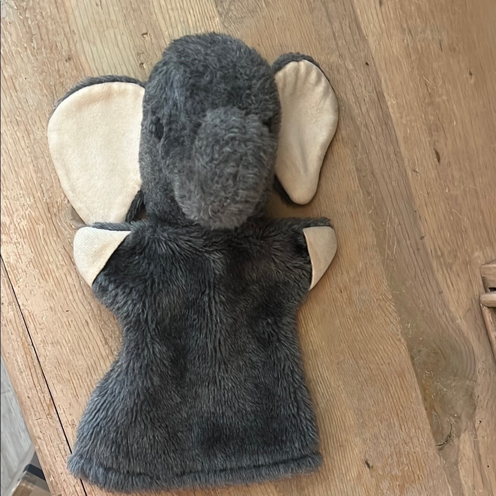 Vintage Omega Puppet Shop Elephant 1984 Gray 12” Tall Teacher Therapist